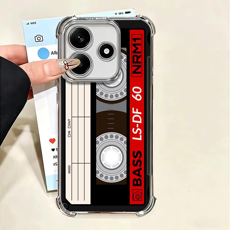 

Винтажный чехол для телефона с рисунком кассетной пленки 90-х, с покрытием, для Xiaomi Poco X5 X6 X7 X8 Pro Max F8 Ultra F7 M8 M7 M5S Redmi 15C 15 14C Xiaomi Poco M8 Pro