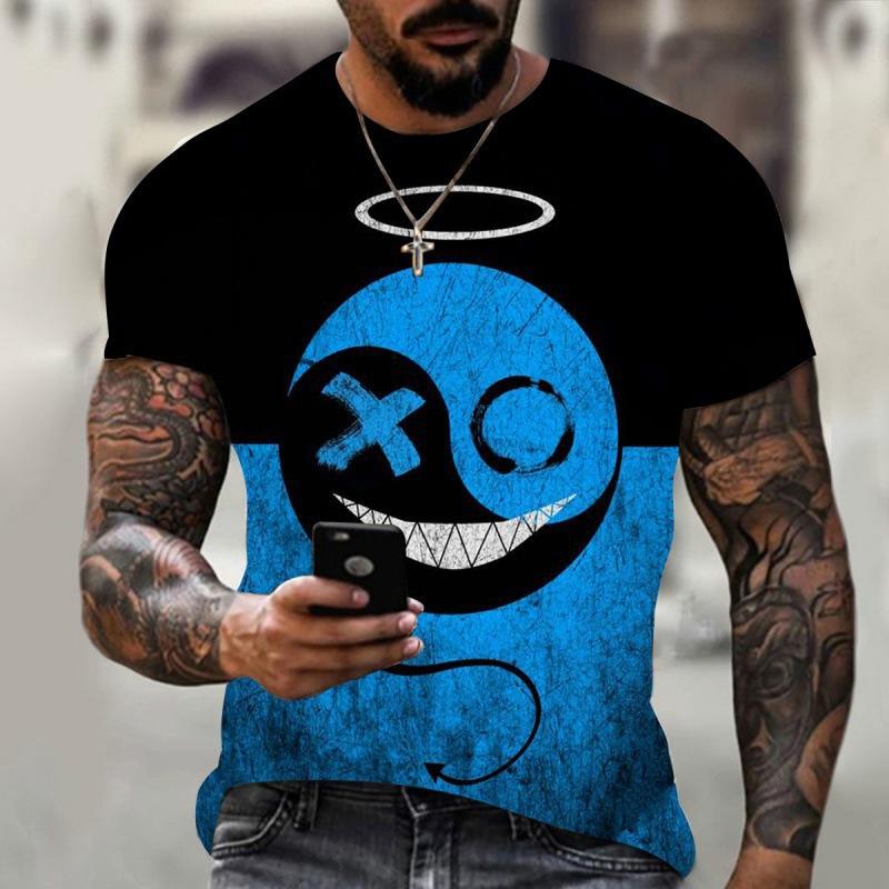 Summer Short Sleeved T-shirt Men's Classic 3D Printed Loose Casual T-shirt