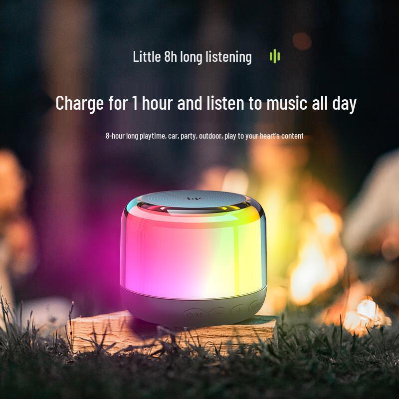 HP S02 Portable Mini Bluetooth Speaker with Dazzling Light Effects CN plug (adapter included)