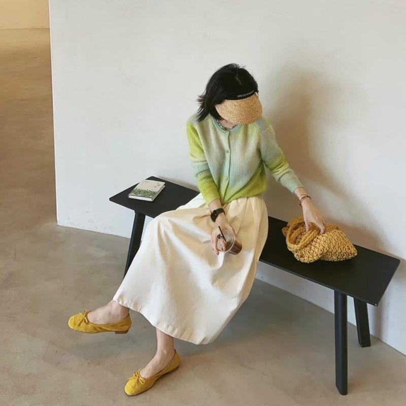 Princess Xiangchen's New Bow-tie Yellow Single Shoes Women's Flat-soled Shallow-mouth Shoes Soft-soled Doudou Shoes Ballet Shoes