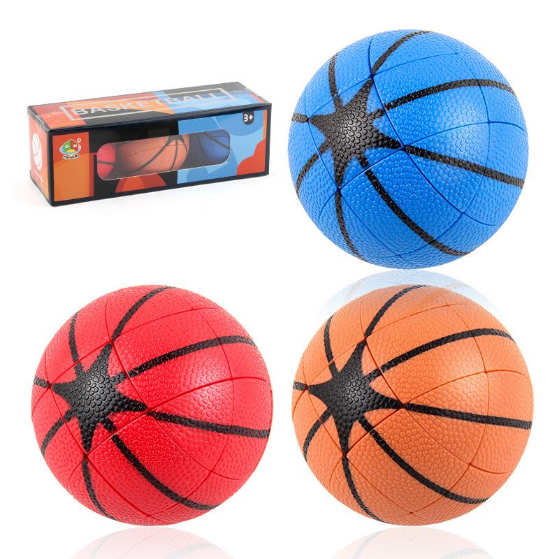Special-Shaped Basketball Rubik's Cube Frosted Smooth Spinning Speed Twist Children's Science And Education Puzzle Rubik's Cube Toy