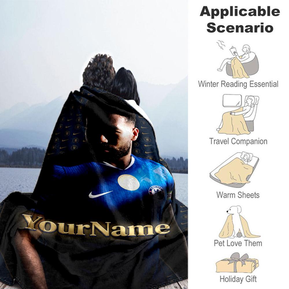Chelsea Customize Your Name Blanket Lightweight Customizable Blanket Ultra-Soft Perfect for Bedding Couch Picnics Seaside Ideal for All Seasons