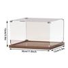 Wooden Bottom Storage Box Window Acrylic Toy Gundam Building Block Box Glue-Free Dust Cover