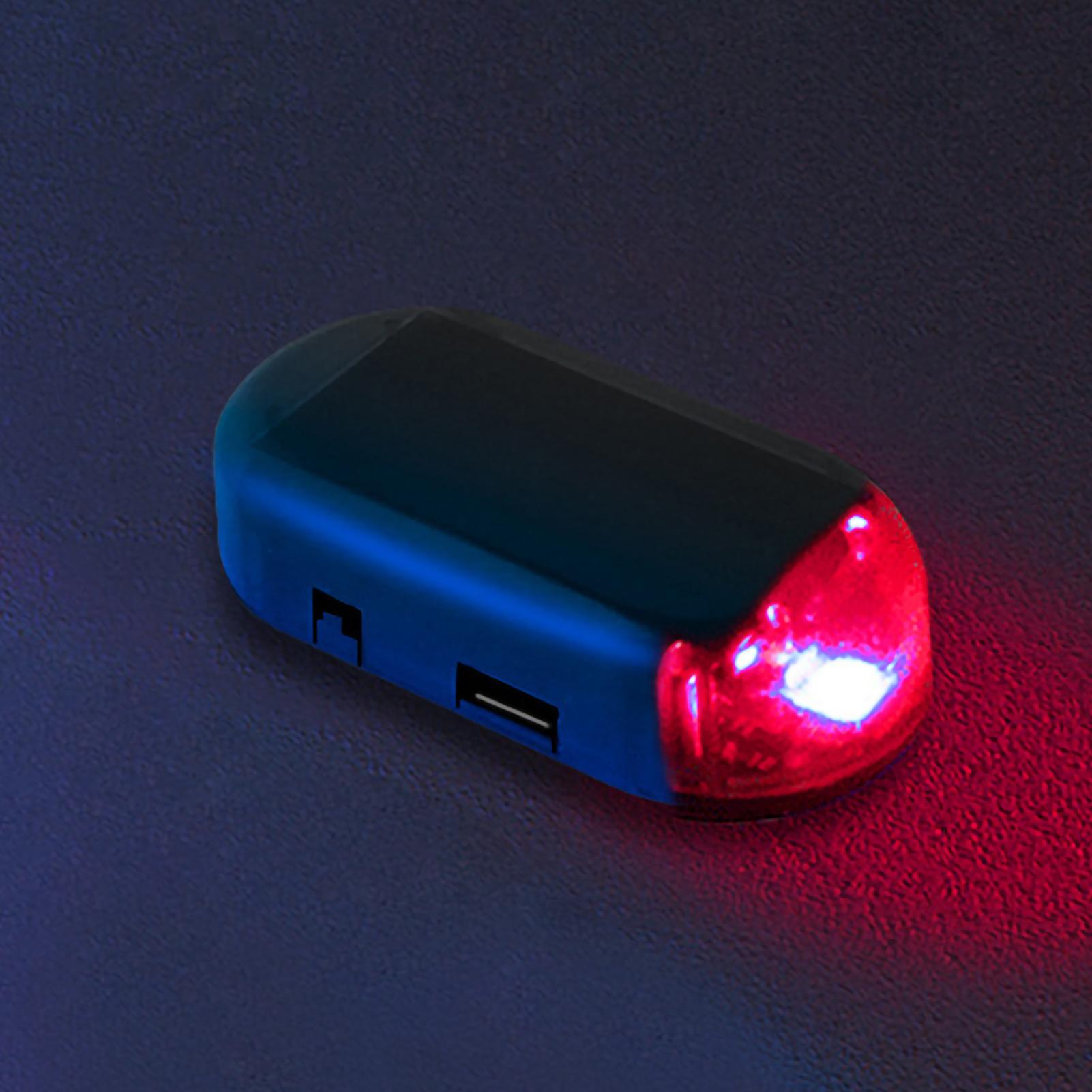 Solar Power Simulated Dummy Alarm Anti Theft Fake Warning LED Flash Light for Car
