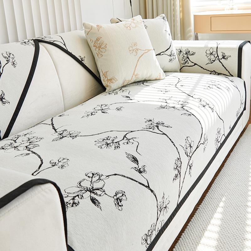 

Легкая роскошная диванная подушка Four Seasons, универсальный синельный нескользящий чехол для дивана, чехол для дивана High Sense 70*70cm