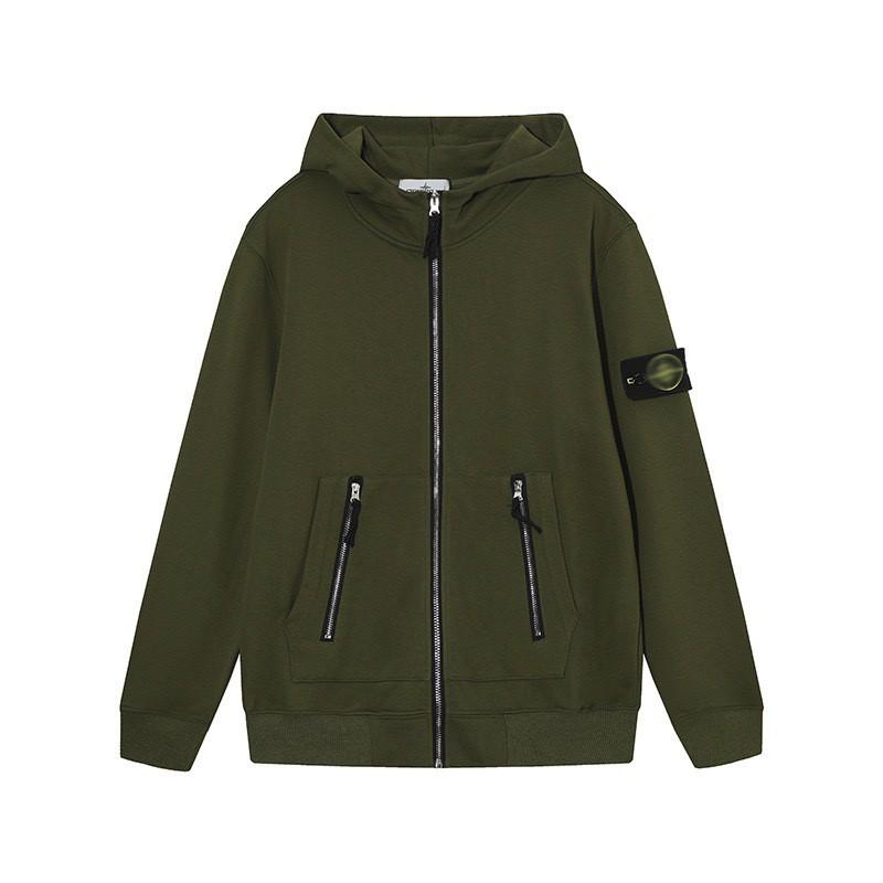 Stone Island Compass Patch Basic Hoodless Sweatshirt Loose Fit Men Women Casual Daily Wear