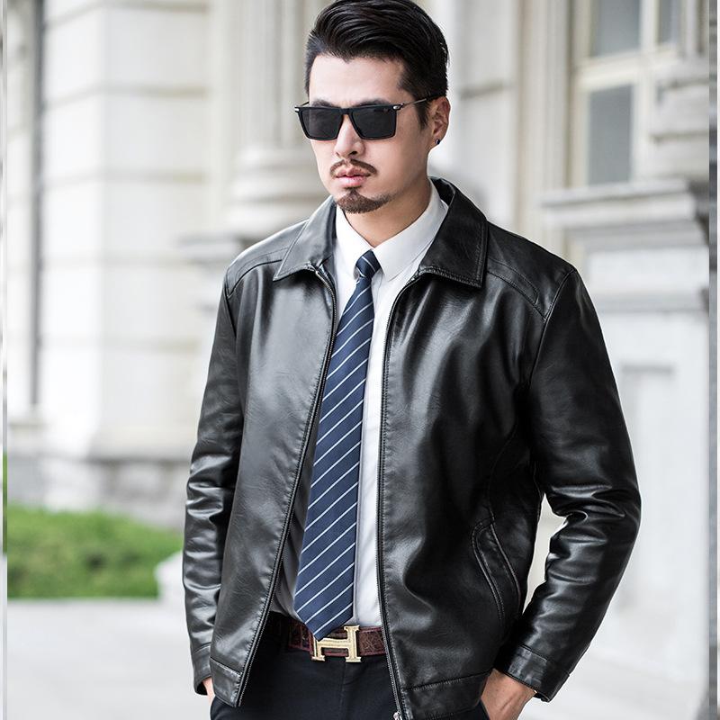 Мужское кожаное пальто на весну и осень, пальто из искусственной кожи, мужское кожаное пальто, пальто Jianghu для бега M
