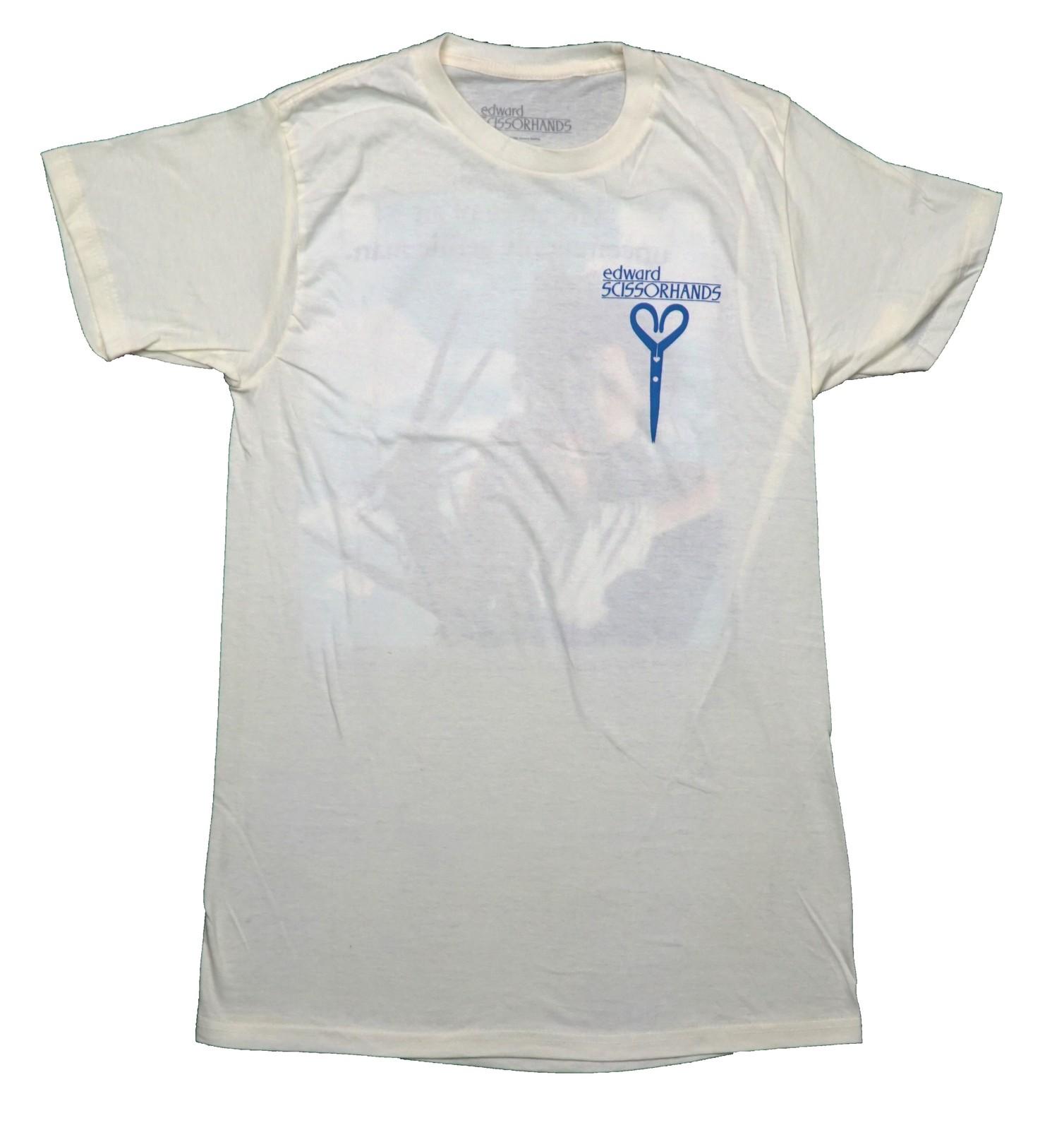 Edward Scissorhands New Adult T-Shirt - Lapel Scissor Edward & Kim Hug Back L