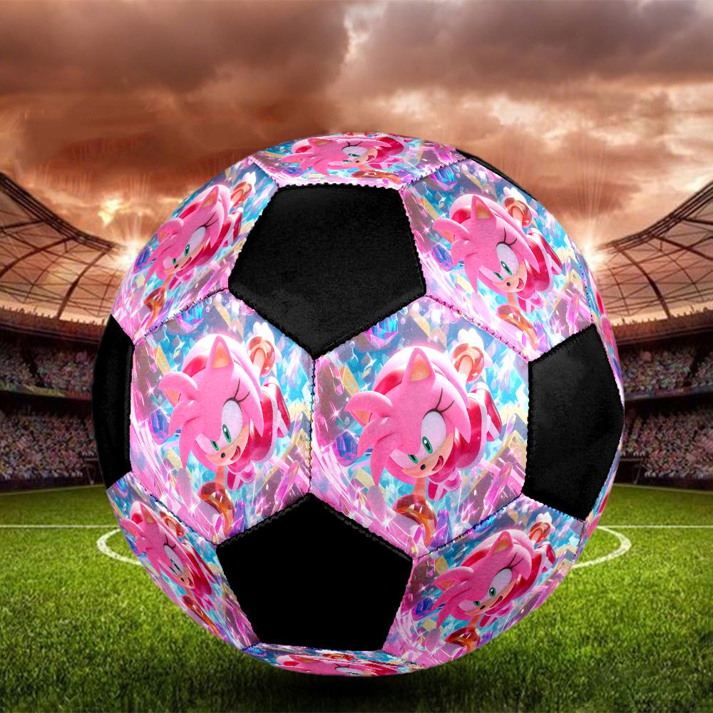 Sonic the Hedgehog Soccer Ball Colorful All Ages Machine Stitched PVC Competition Ready Durable High-Bounce.SIZE5