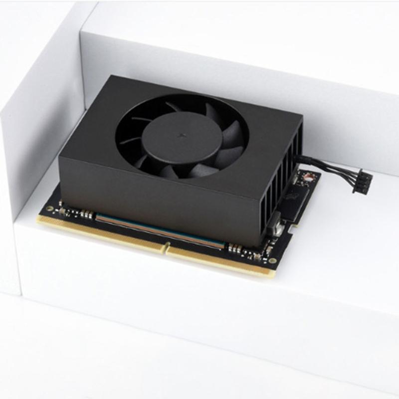 Embedded Fan Aluminum-Alloy Enclosure PWM Speed Adjustable Cooling Fan Replacement Accessory Compatible for Orin-Nano