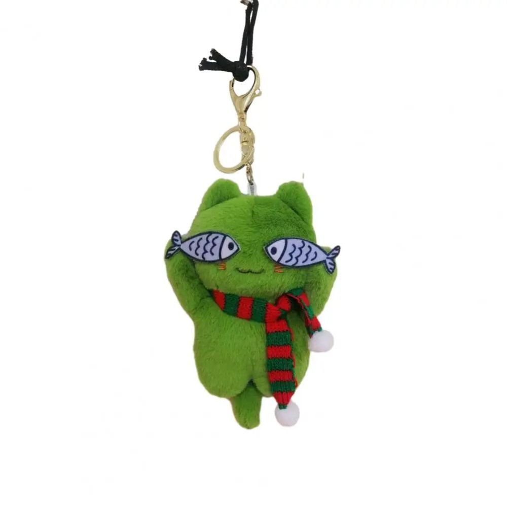 With Fish Eyes Finely Sewn Cat Keychain Cat Cat Plush Keychain  Kids Gift