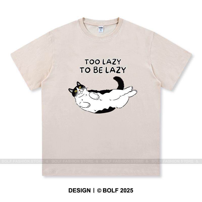 Women's Too Lazy To Be Lazy Printed T-Shirt 100% Cotton Oversized Paradox Graphic Tees for Men Summer Tops Ironic Streetwear