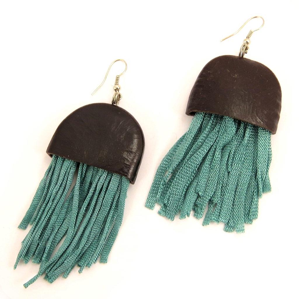 Les Trésors De Lily [L5269] - Turquoise 'Kilimanjaro' Designer Earrings