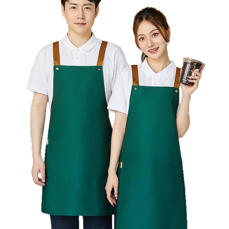 Custom Logo Waterproof Canvas Waist Apron for Manicure, Coffee Bar, Catering