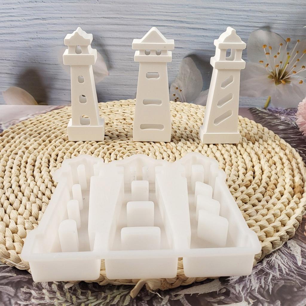 Flexible Sturdy Silicone Mould To Easily Craft Supplies Lighthouse Decoration Accessory for Any Ages Home Ornament
