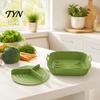 Food Grade Silicone Mold 2PCS Air Fryer Baking Pan with Handles, Square And Rectangular Supplies for Oven Tray Set, Nonstick Liner