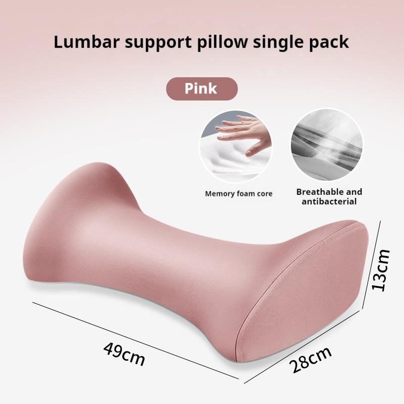 Lumbar Support Pillow for Sleeping Washable Bolster Pillow Ergonomic Waist Pillow for Office Chair Woman Couch Car Seat Pregnant