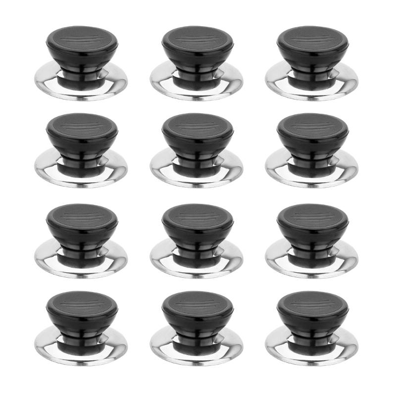 

Pack of 12 Replaceable Lifting Handle for Universal Lid Cover Lid Knob Holding Handle Hand Grip Handle for Glass Lid 1