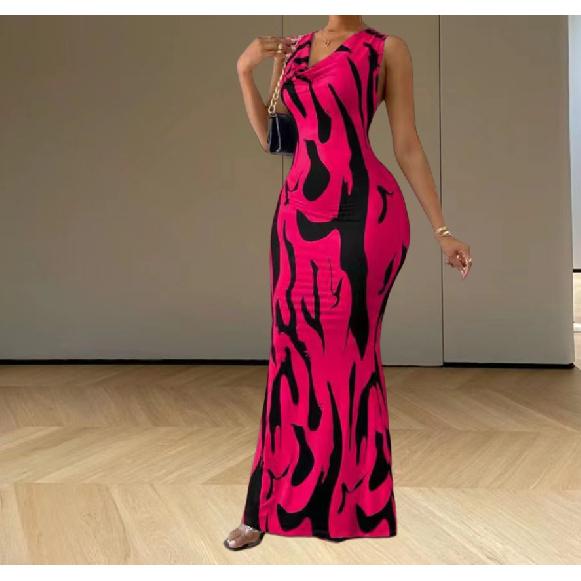 Ladies' New Spring And Summer Fashion Temperament Commuting Breathable And Comfortable Sexy Shirt Long Skirt Dress