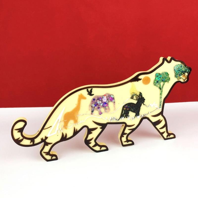 Tiger Epoxy Resin Mold,Animals Silicone Resin Mold Tiger Epoxy Resin Casting Mold for DIY Wall Hangings,Home Decoration