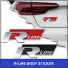 3D Metal VW R Line Rline Emblem Sticker Logo Rear Trunk Badge Decals Caps For CC Golf 6 7 GTI Tiguan Passat B5 B6 B7 Jetta