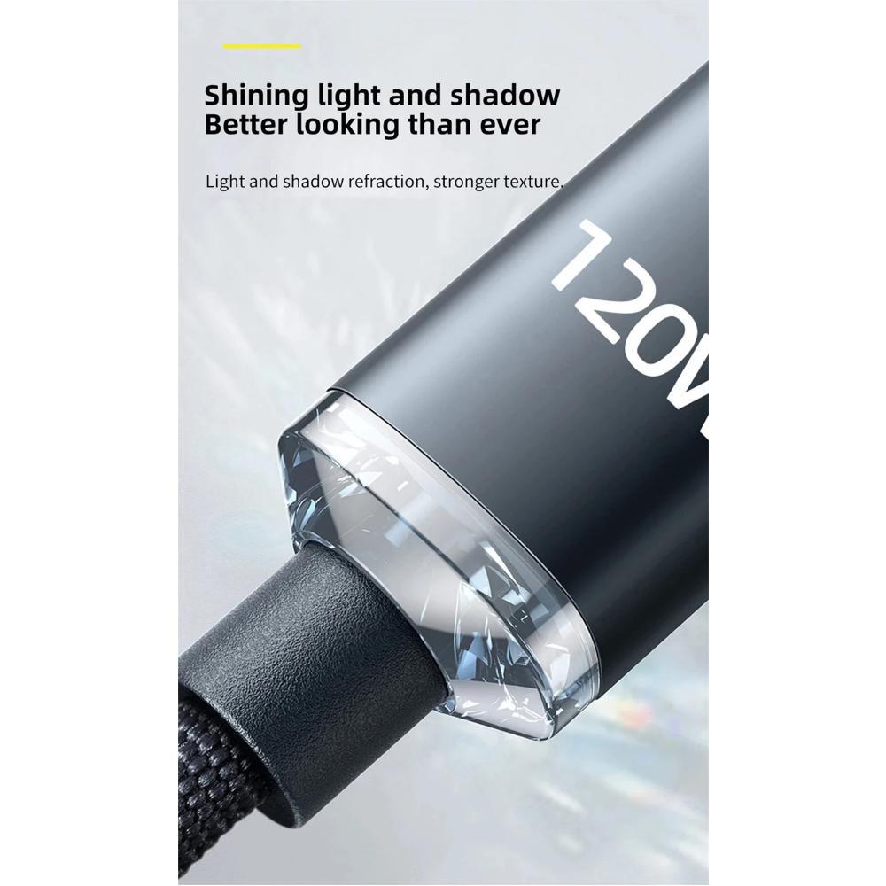 Kabel USB typu C do USB C 120W do iPhone 15 Pro Max PD Szybkie ładowanie Przewód do transmisji danych do Samsunga Xiaomi 14 Oneplus 12 POCO OPPO