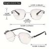 Elegant Geometric Rimless Reading Glasses With Rhinestone Accents Full Rim Frame Comfortable Lightweight Design  1.0 To  3.5