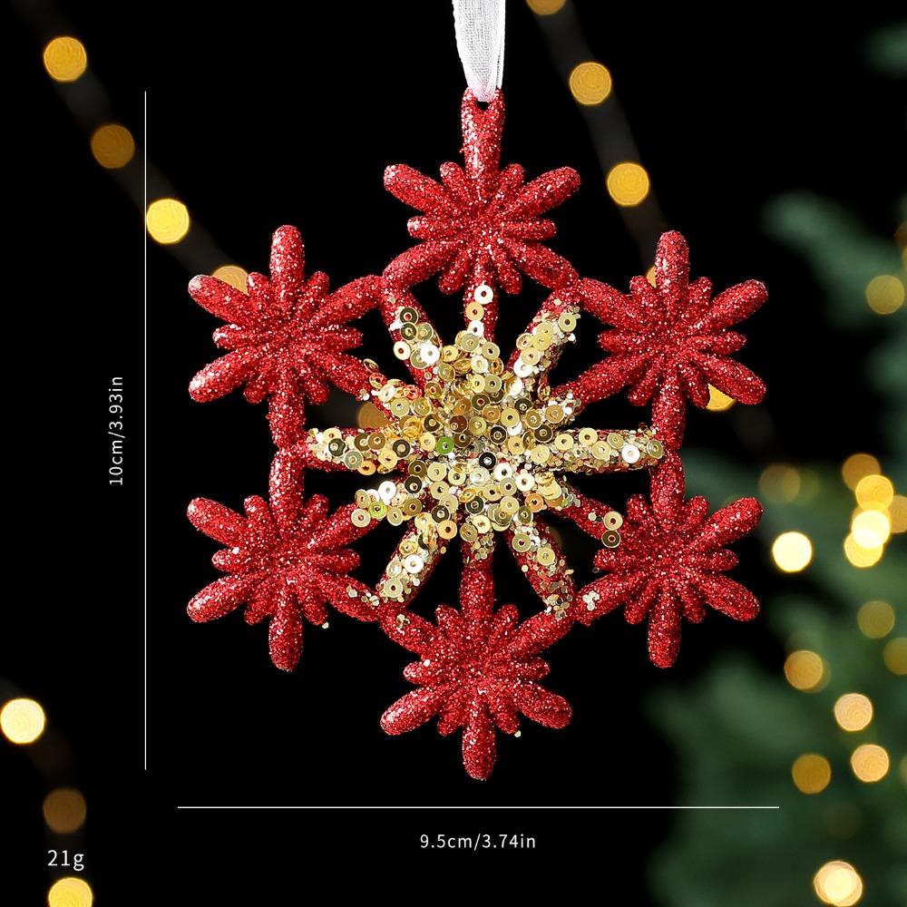 Plastic Christmas Merry Hanging Decoration Red Hanging Sign Christmas Christmas Ornaments Hanging Text Decoration Gold Glitter