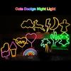 Cute Design Night Light Beside Lamp 3 * AA Cell Operated USB Powered Portable for Home Decoration Deco Birthday Present