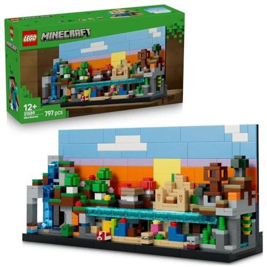 LEGO Minecraft Mini Biome 21589 Toy Boys Girls Toys Birthday Present Blocks Ages 12 13 14 Middle School Goods Game Movie 797 Pieces