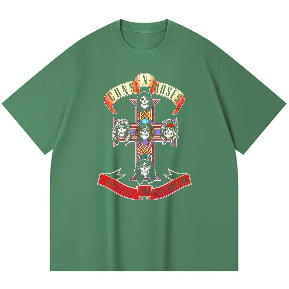 T-shirt Heavy Metal 100% Cotone 230 Gsm Stampa Band Rock Musica Popolare Unisex T-shirt Pesante in Cotone