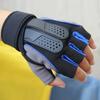 1 Paar Fitness Anti-Rutsch Halbfingerhandschuhe Geeignet für Radfahren Reiten Motorrad Männer und Frauen Skifahren Schwarze Handschuhe