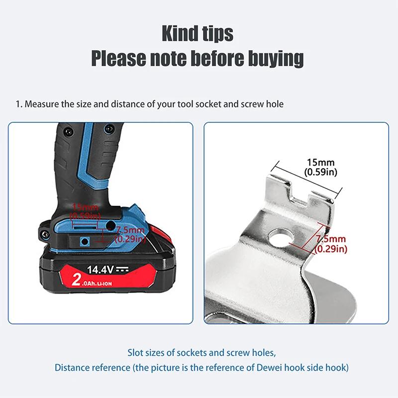 2pcs Electric Drill Belt Clip Hooks For 18V 20V Drill Driver N268241 N169778 DCD980 Hammer Impact Wrench Accessories