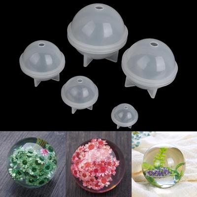 5sizes Practical Pattern Die Home Decoration Silicone Mold Sphere Mould Jewelry Making Craft Ball