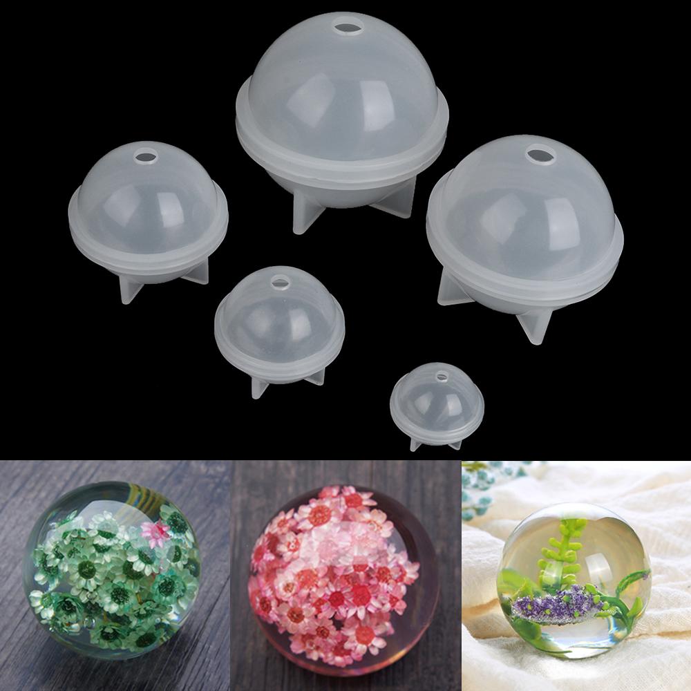 5sizes Practical Pattern Die Home Decoration Silicone Mold Sphere Mould Jewelry Making Craft Ball