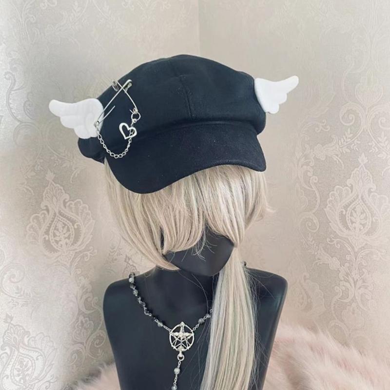 Girls Painter Hat Short Brim Hat French Beret for Dating Photography Subculture Y2K Headwear Painter Hat
