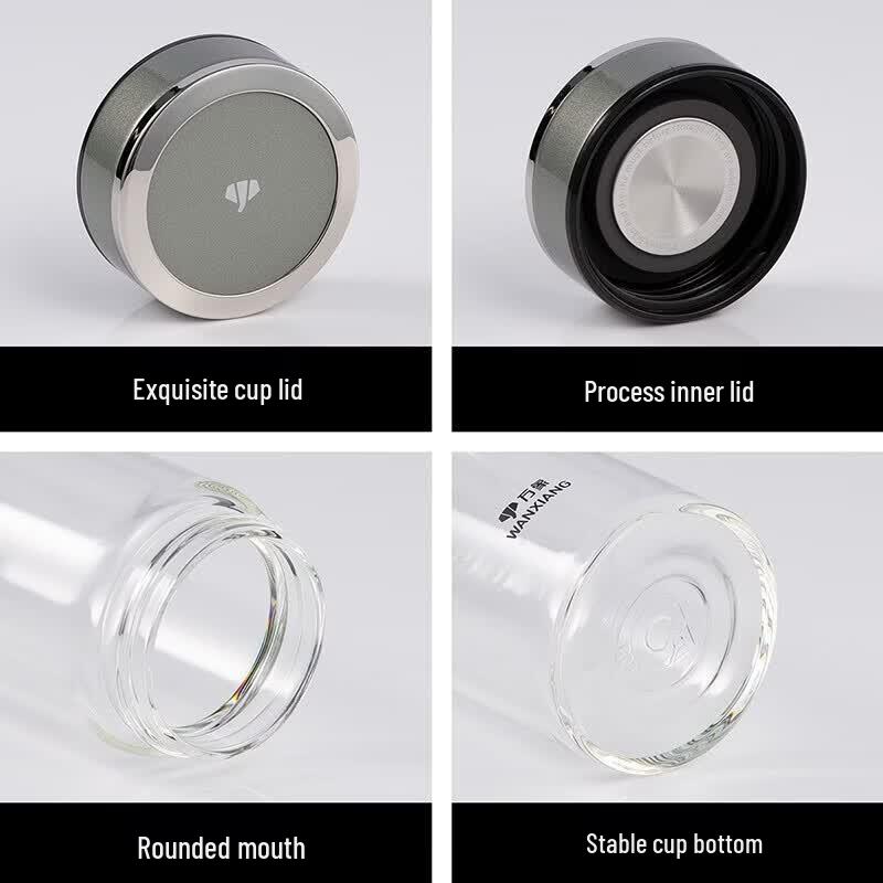 WANXIANG Portable Borosilicate Glass Tea Infuser Bottle