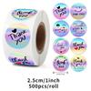 500pcs Rainbow Laser Thank You Stickers 1inch Small Business Stickers Adhesive Labels for Boutiques Wrapping Supplies