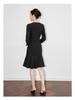 High-Grade Handmade Diamond Slim Ruffled Long-Sleeved Mini Dress for Formal Occasions