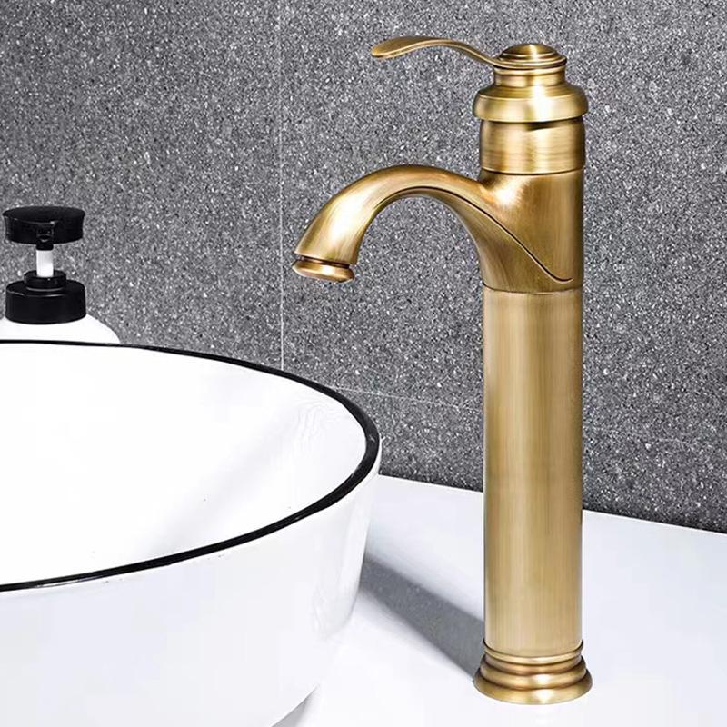Gold Basin Faucet Hot and Cold Mixers Antique Wash Basin Faucet Taps Teapot Faucets