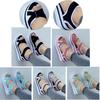 Stylish And Trendy Women's Flip Flops With Magic Tape And Cross Straps