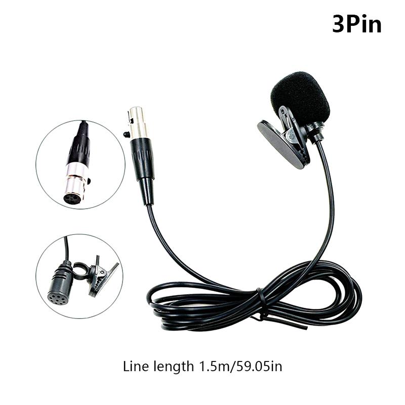 

Профессиональный петличный микрофон для беспроводного бодипак-передатчика Akg Sennheiser Shure, мини 3-контактный XLR с фиксатором, 4-контактный 3pin