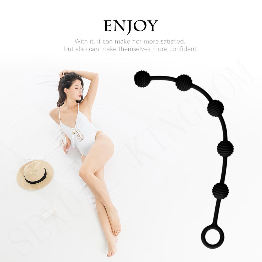 Silicone Anal Pull Beads Male Prostate Massager Thrusting Ass Plug Dildo Female Masturbation Adult Sex Toys for Woman Man Gay