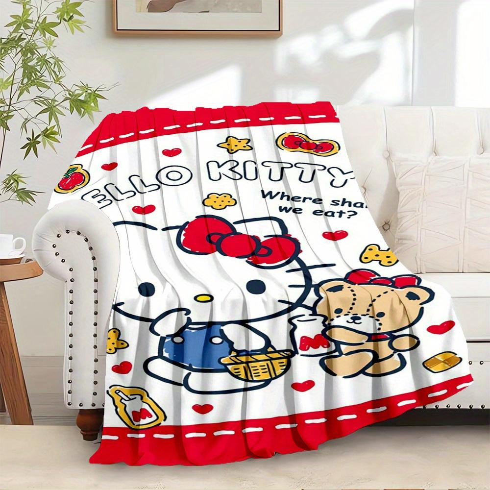 

1pc Hello Kitty Themed Blanket - Perfect Home Decor, Seasonal Use, Cozy, Machine Washable, Perfect for All Ages, Ideal Gift for Everyone, Mu 130x150cm