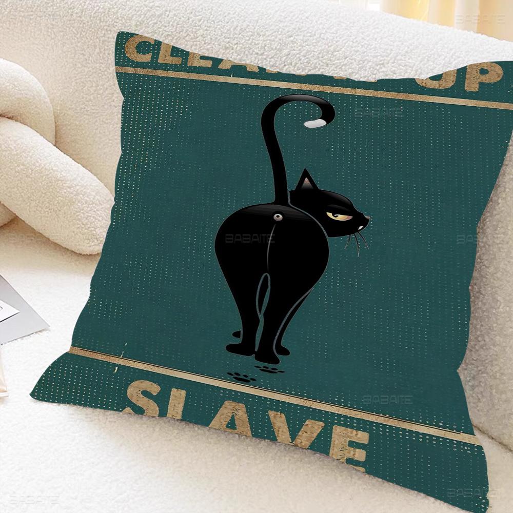 Black Cats Cushion Cover Decorative Pillow Sofa Home Decor Case Pillow Cases