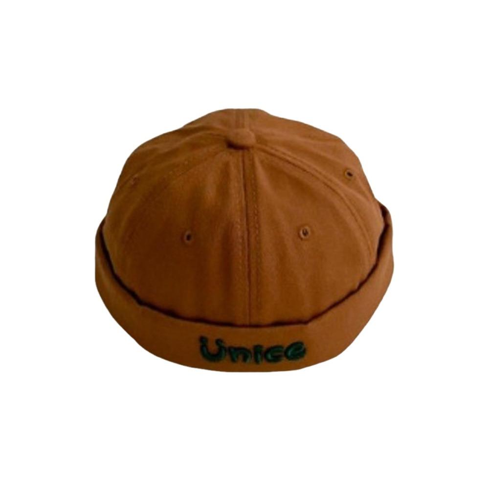 

Letter Embroidered Children Melon Beanie Adjustable Landlord Cap Sun Cap For Infant Boy Girl