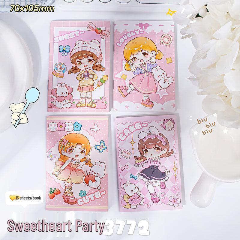 Cartoon Mini Notebook - Portable and Cute Student Reward Workbook