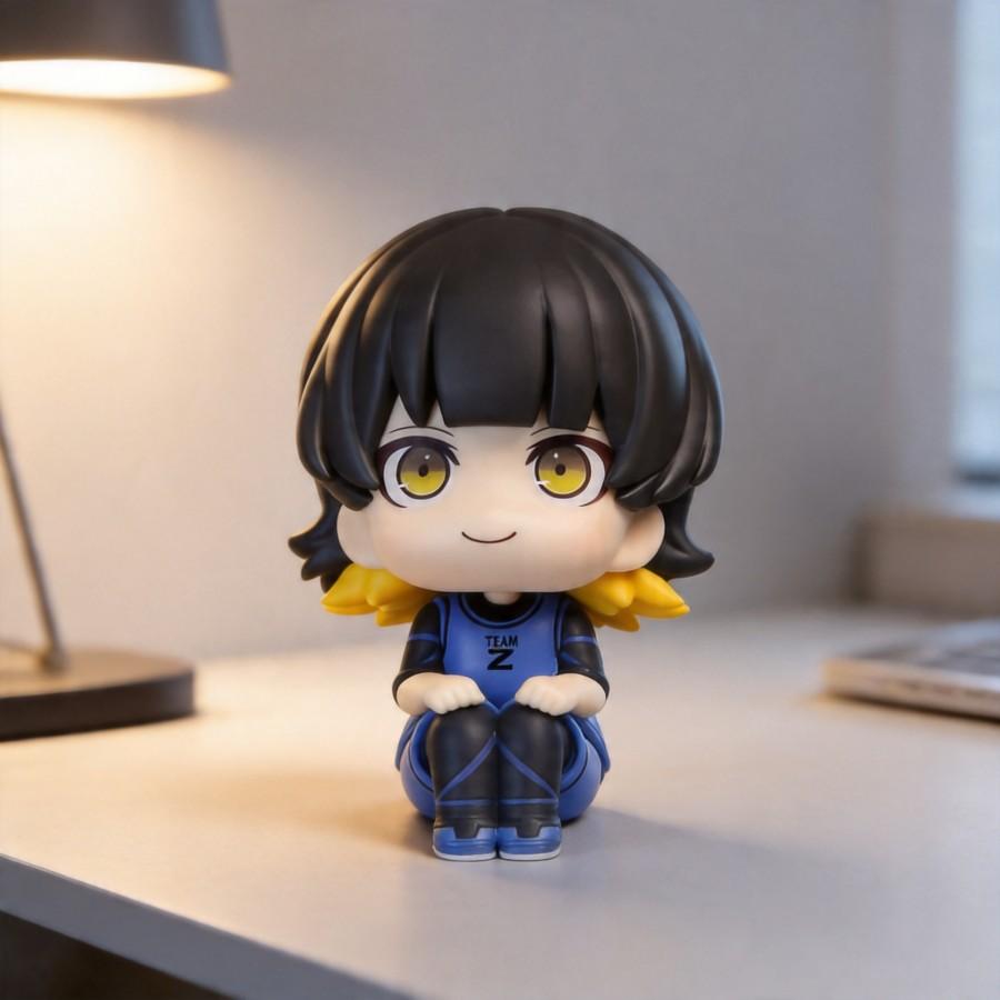

Blue Lock Anime Figures Set - Chigiri Hyoma, Isagi Yoichi, Bachira Meguru - 10cm Palm-sized Desktop Decoration Ornament