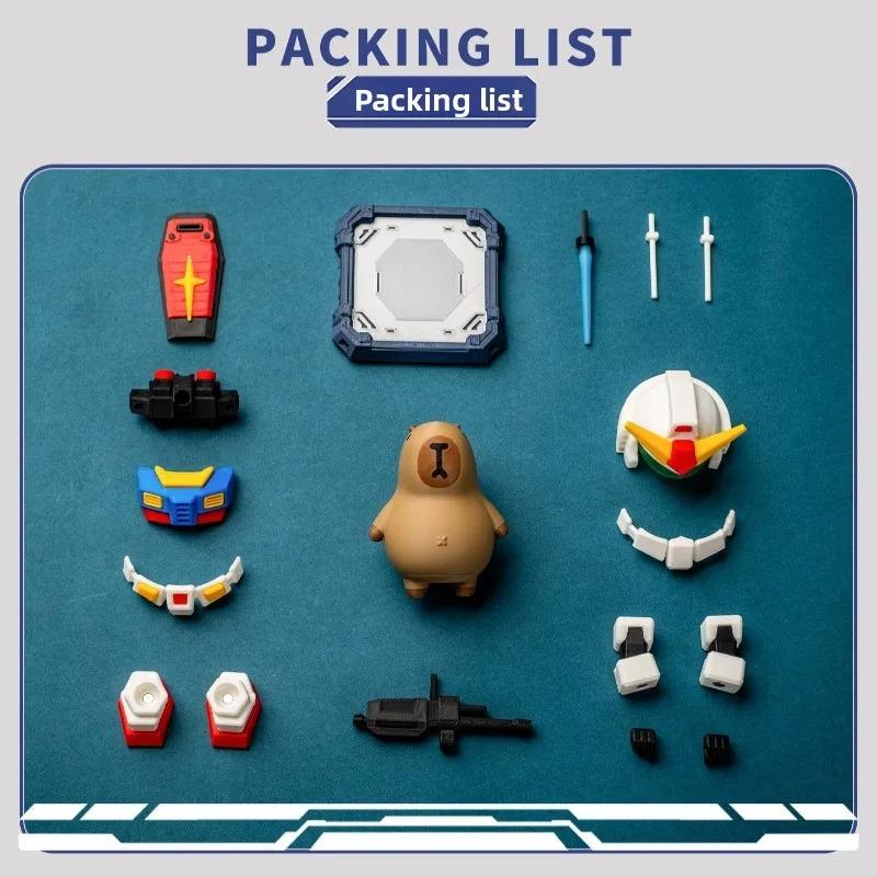 Creative New Cartoon Capibala Magnetic Mecha Armor Fun Doll Hand-Made Game Around The Special Decoration Decorative Toys Genuine