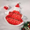 Christmas Goose Outfit Cute Porch Goose Clothes with Hat for 23" Goose Statue Outdoor Holiday Goose Costume for Patio Yard Lawn Decor